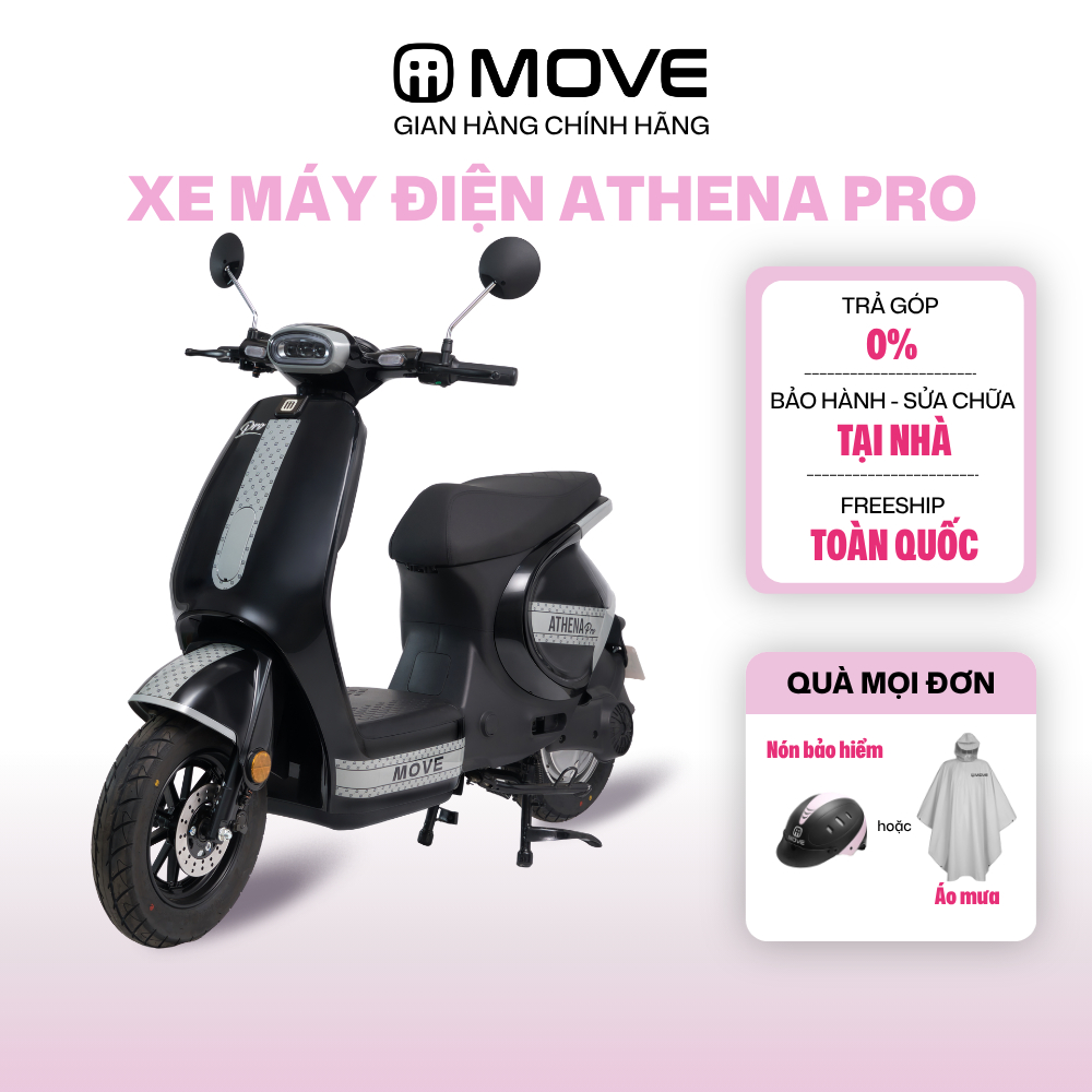 [GIAO TOÀN QUỐC] Xe Máy Điện MOVE ATHENA PRO - Cốp Rộng, Đi tới 90km/sạc - Học Sinh, Sinh Viên | Shopee Việt Nam