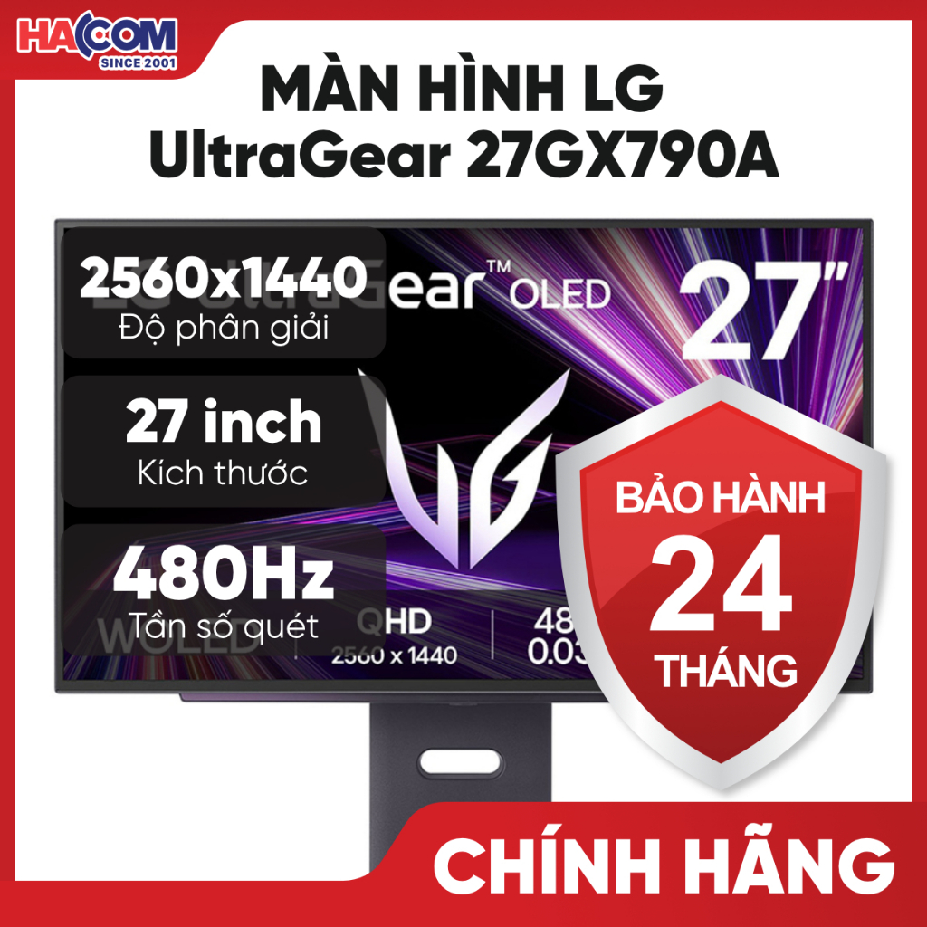 Màn Hình LG UltraGear 27GX790A (27 inch/QHD/OLED/480Hz/0.03ms) - BH 24 Tháng HACOM PC | Shopee Việt Nam