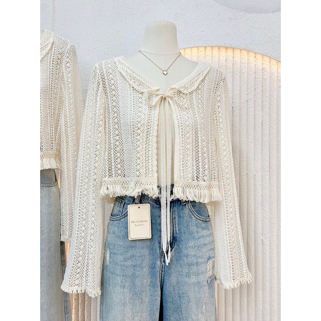 Very Soft Cotton Lace Long-Sleeved Jacket | Shopee Malaysia