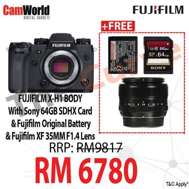 FUJIFILM X-H1 BODY WITH BUNDLE PROMOTION