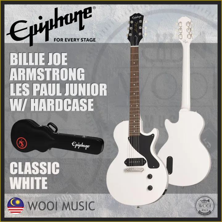 Epiphone Billie Joe Armstrong Les Paul Junior Electric Guitar w/Hardcase - Classic White | Lazada Malaysia