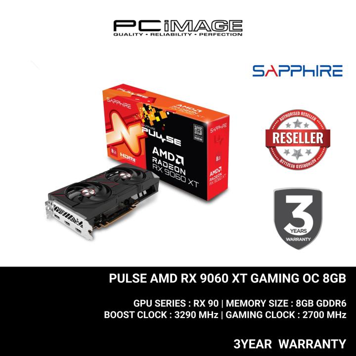 SAPPHIRE PULSE AMD RADEON RX 9060 XT GAMING OC 16GB GDDR6 / RX 9060 GAMING OC 8GB GDRR6 GPU GRAPHIC CARD 3YR WARRANTY | Lazada Malaysia