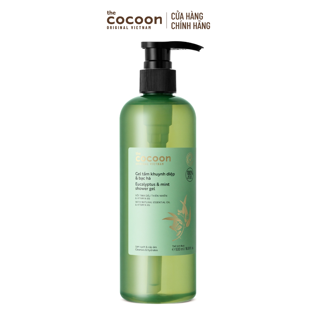 Gel tắm khuynh diệp & bạc hà Cocoon làm sạch và thư giãn 500ml | Shopee Việt Nam