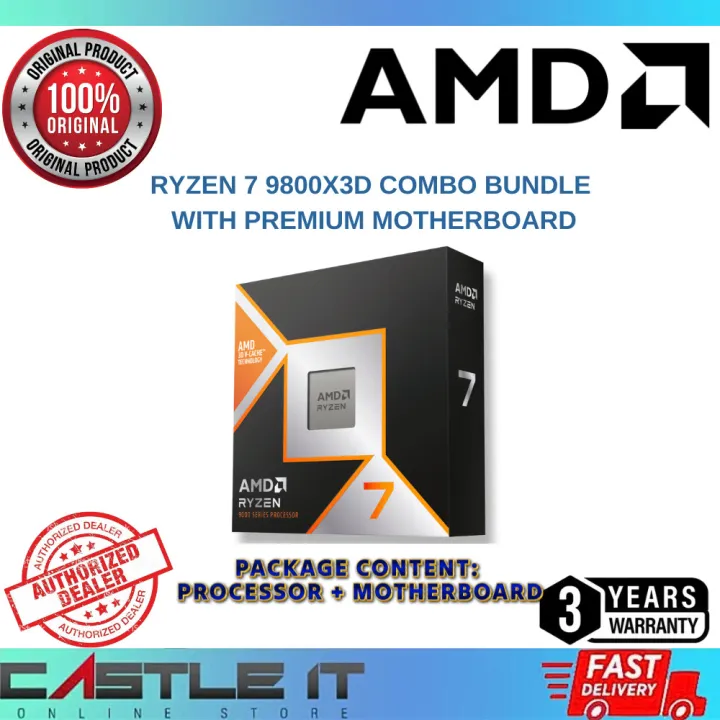 AMD Ryzen 7 9800X3D AM5 Gaming Processor Combo with X870 X870E B850 Motherboard | Lazada Malaysia
