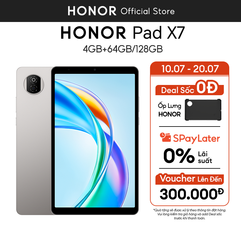 Máy Tính Bảng Honor Pad X7 4GB+64GB/ 128GB | Pin 7020mAh | Chip Snapdragon 680 8 nhân | BH 18 Tháng Hàng Chính Hãng | Shopee Việt Nam