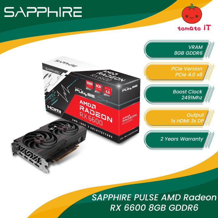 SAPPHIRE PULSE AMD Radeon RX 6600 8GB GDDR6 Graphics Card | Lazada Malaysia