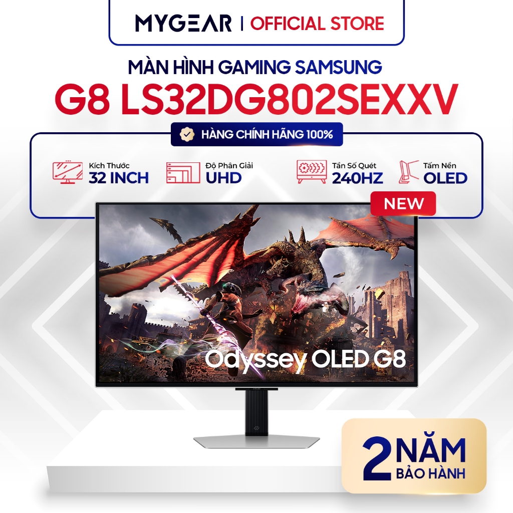 Màn hình Gaming Samsung Odyssey OLED G8 G80SD 32 inch UHD 240Hz LS32DG802SEXXV - Bảo Hành 24 Tháng | Shopee Việt Nam