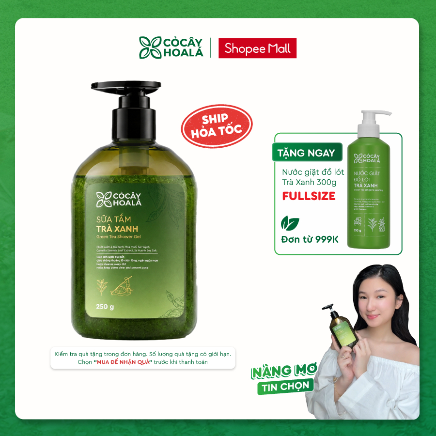 Sữa Tắm Thiên Nhiên Trà Xanh Cỏ Cây Hoa Lá Làm Sạch Bã Nhờn, Giảm Mụn Và Mùi Cơ Thể 250g | Shopee Việt Nam