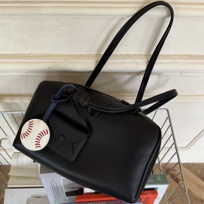 The the ** row Boston Bag Tote Bag Jennie Same Style Bowling Bag Astra Shoulder Commuter Bag | Shopee Malaysia