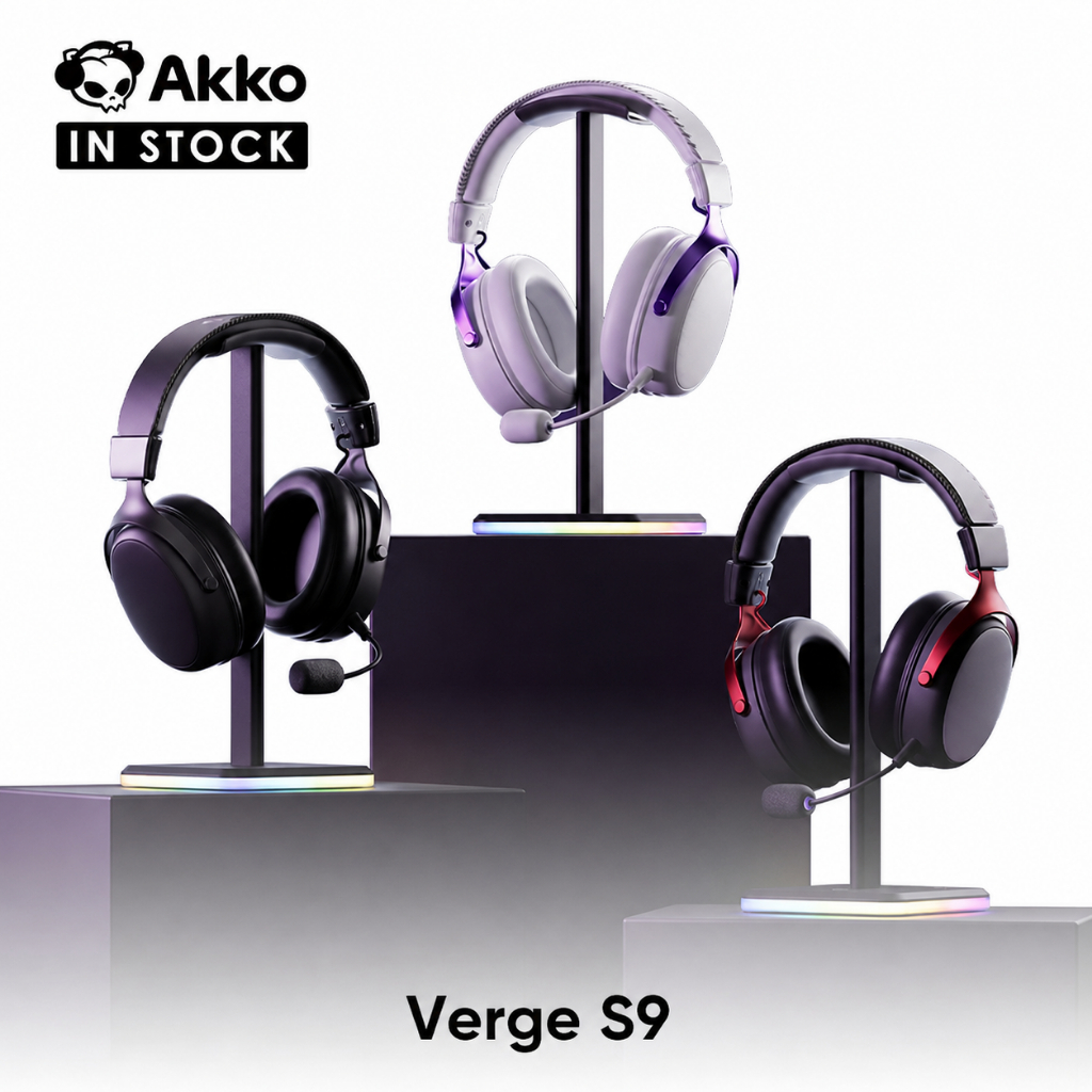Akko Verge S9 E- Sports Headset with Mic Quad-Mode Gaming Headphone 7.1 Channel Surround Sound Pro- Tuned FPS Audio 53mm Driver | Shopee Malaysia