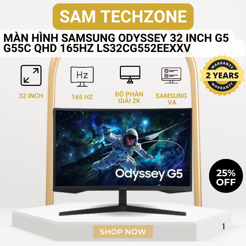 Samsung 32 inch Odyssey G5 G55C QHD 165Hz Gaming Monitor LS32CG552EEXXV | Shopee Malaysia