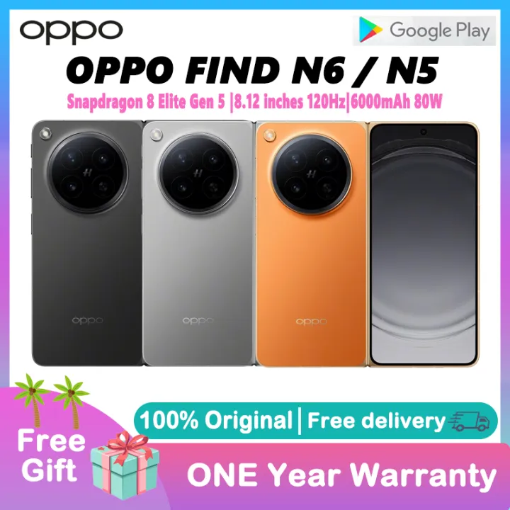 OPPO Find N6 Snapdragon 8 Elite Gen 5 6000mAh / OPPO Find N5 Snapdragon 8 Elite 8.12inch 80W Fast Charging / Dual SIM OPPO Foldable Phone | Lazada Malaysia