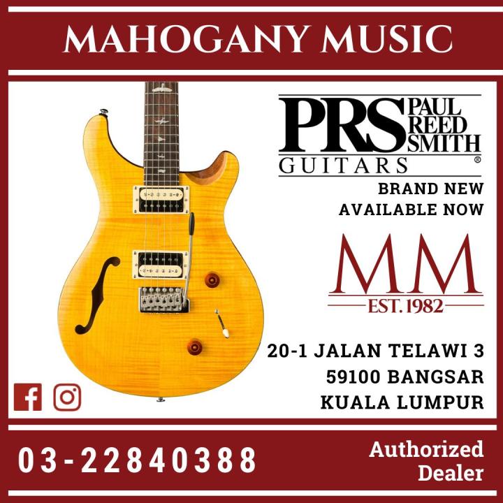 PRS SE Custom 22 Semi Hollow Electric Guitar w/Bag, Santana Yellow | Lazada Malaysia