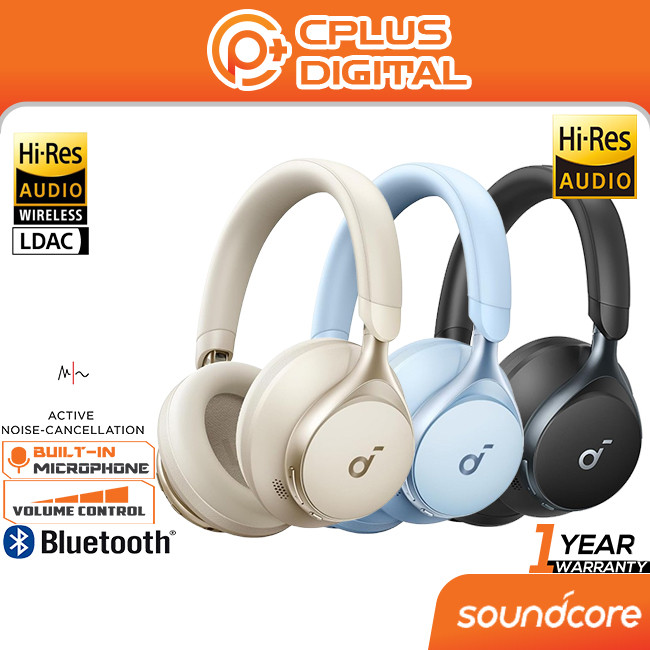 Soundcore Space One Bluetooth 5.3 Hi-Res LDAC Hybrid ANC Headphones, 40H , App Control, Clear Calls, 2X Voice Reduction | Shopee Malaysia