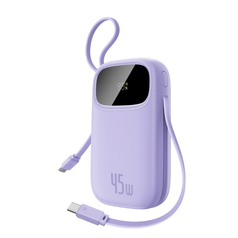 [Baseus] QPow 3 Power Bank 45W EnerFill Màn Hình Kỹ Thuật Số với 2 Cáp Type C Tích Hợp Hỗ Trợ Sạc Nhanh 45W Max