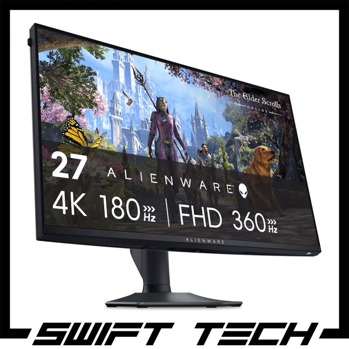 Alienware AW2725QF 4K FHD IPS Dual-Resolution 27" Gaming Monitor - 4K at 180Hz and FHD at 360Hz - NVIDIA® G-SYNC®