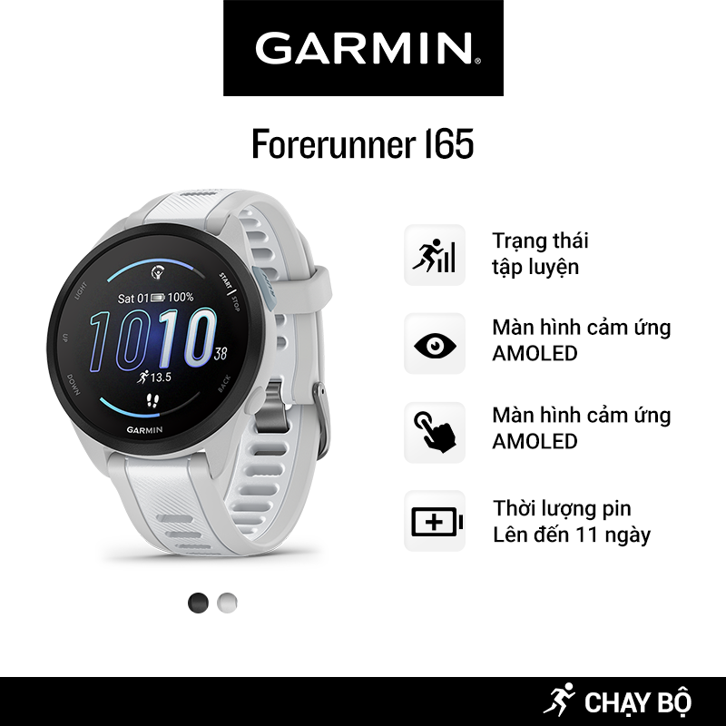 Đồng Hồ Thông Minh Garmin Forerunner 165 KHÔNG NHẠC - Hàng Chính Hãng