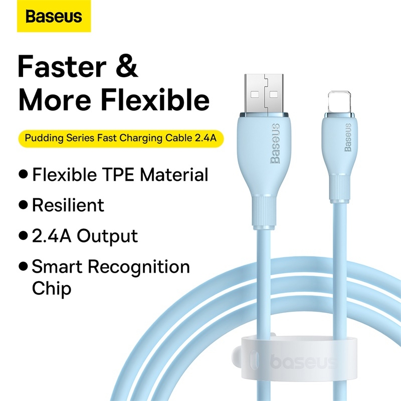 Cáp sạc nhanh Baseus Pudding Series 2.4A USB | Shopee Việt Nam