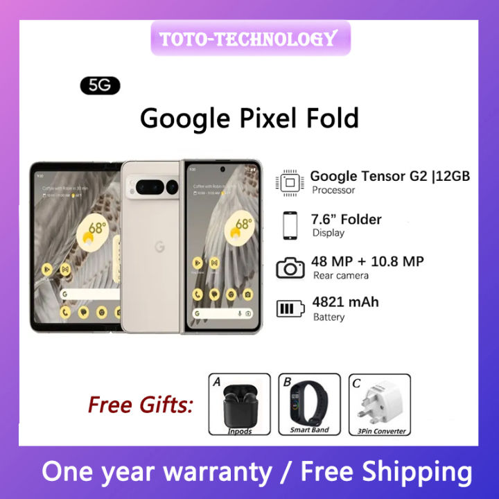 Google Pixel Fold 5G Smartphone Google Tensor G2 120Hz Foldable OLED Display 48MP Triple Cameras Android 13 Pixel Fold | Lazada Malaysia