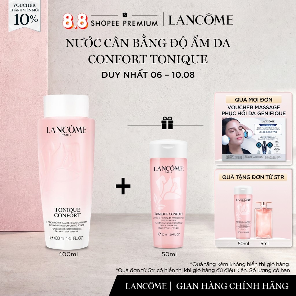 Nước Cân Bằng (Toner) Độ Ẩm Dịu Nhẹ Lancome Tonique Confort 400ml | Shopee Việt Nam