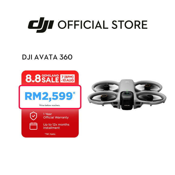 DJI Avata 360 - Camera Drone | 1 Inch Pro Imaging | Nightscape Omnidirectional Obstacle Sensing | 360° & Single Lens