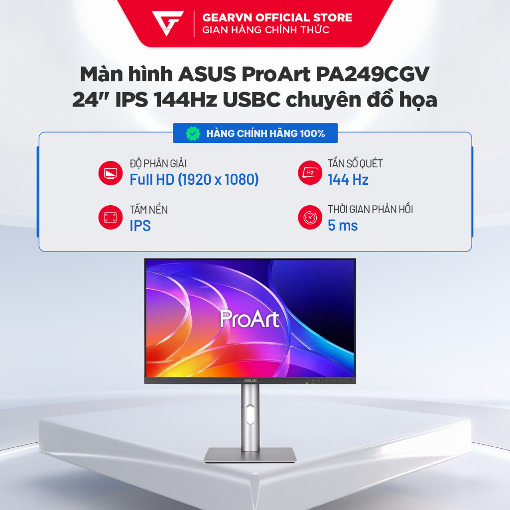 Màn hình ASUS ProArt PA249CGV 24 inch IPS 144Hz USBC PD 96w chuẩn màu chuyên đồ họa BH 36 tháng | Shopee Việt Nam