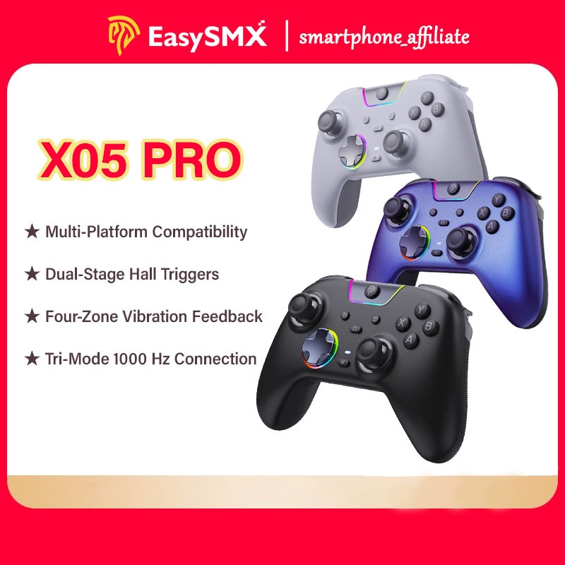 EasySMX X05 Pro Wireless Gamepad PC Controller Compatible with PC/Switch/Phone/Steam/TV Dual Rumble Motors Impulse Trigg | Shopee Malaysia
