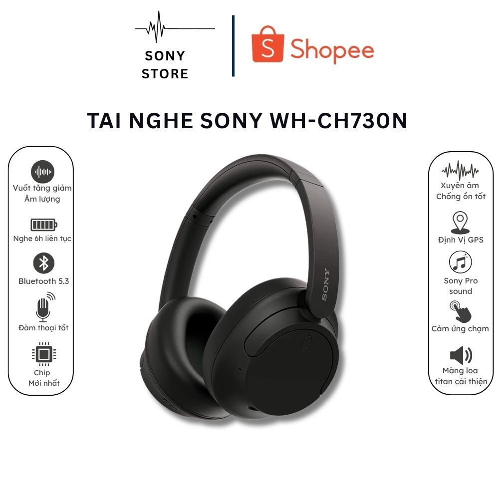 Tai nghe bluetooth chống ồn Sony WH-CH730N chip V1 (màu hồng pre-order 15 ngày) | Shopee Việt Nam