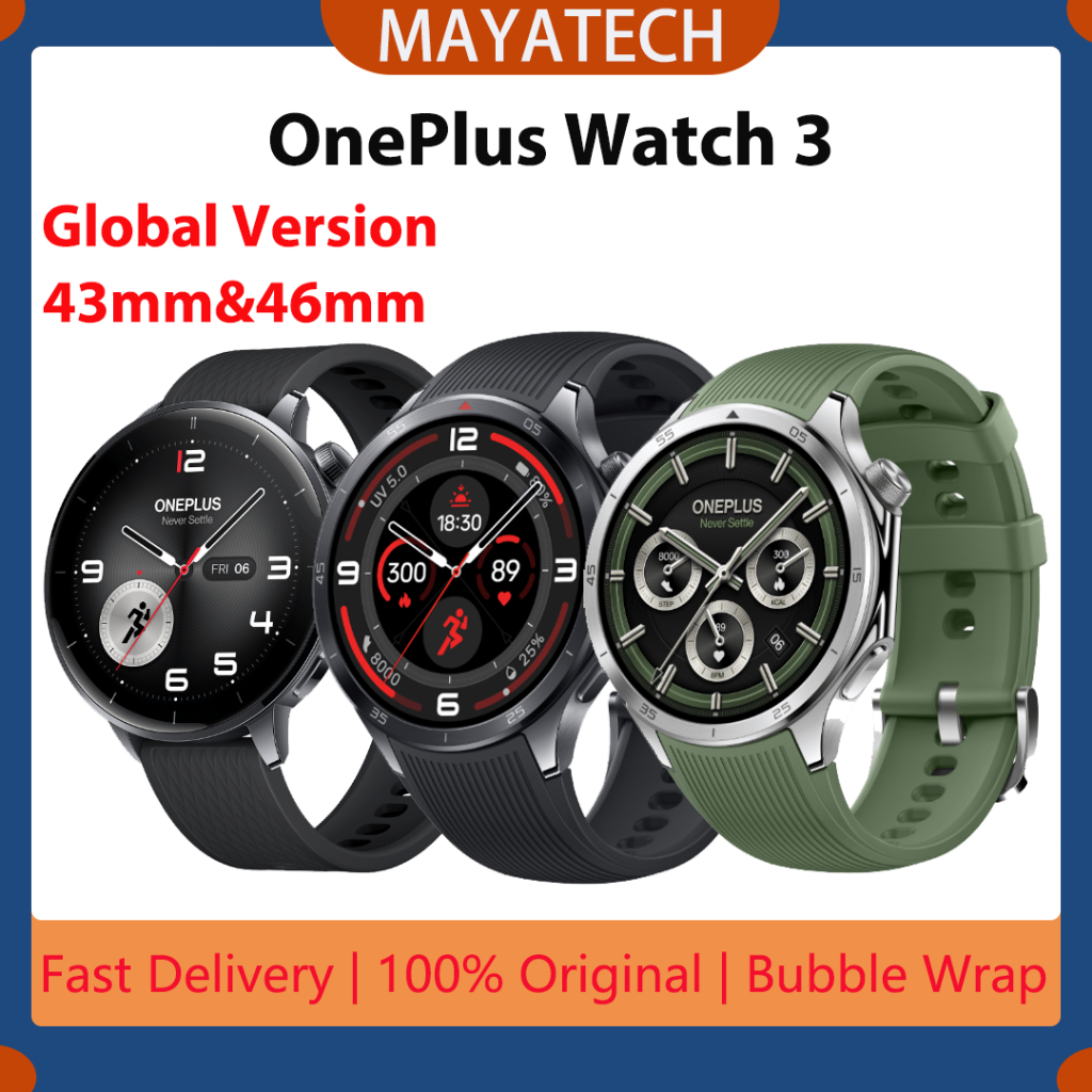 OnePlus Watch 3 43mm/46mm 1.32 inches&1.5 inches Snapdragon W5 Gen 1 (4 nm) 32GB 2GB RAM 354 mAh&648 mAh SmartWatch | Shopee Malaysia