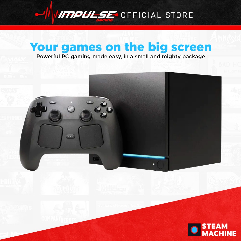 Steam Machine (Powerful PC gaming made easy, in a small and mighty package) 512GB w/ Controller | Shopee Malaysia