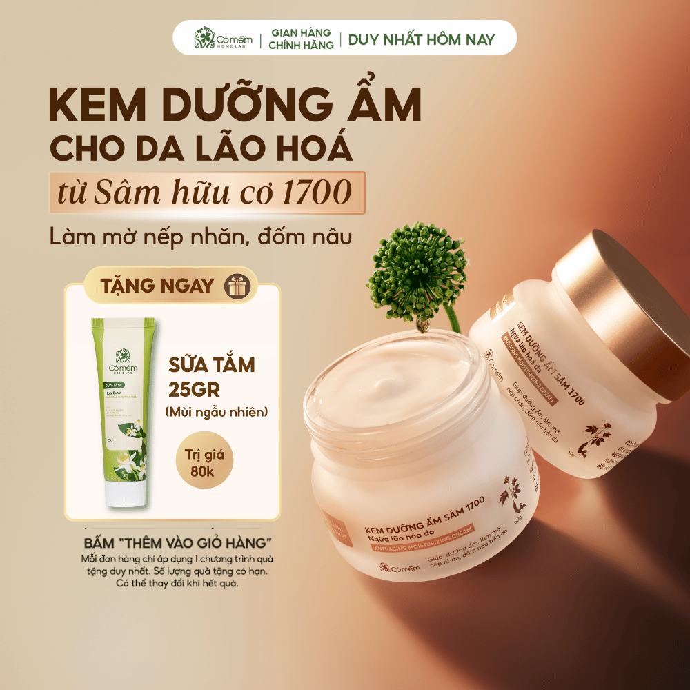 Kem dưỡng ẩm da mặt Sâm 1700 Ngừa Lão Hoá da Giúp Mờ Nếp Nhăn Và Đốm Nâu Cỏ Mềm 50g | Shopee Việt Nam