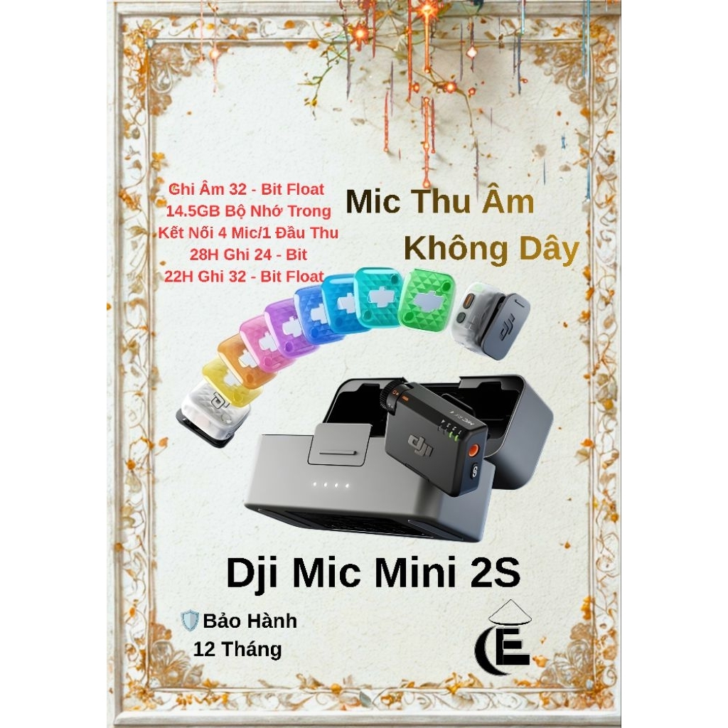 Mic Thu Âm Không Dây Dji Mic Mini 2S Chính Hãng, 32 Bit-Float, Kết nối cùng lúc 4 Mic với đầu thu - Bảo Hành 12 Tháng | Shopee Việt Nam