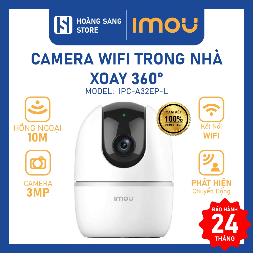 Camera WiFi trong nhà IMOU Ranger 2 IPC-A32EP-L | 3MP, 2K, Hồng ngoại, 360°, Đàm thoại | Shopee Việt Nam