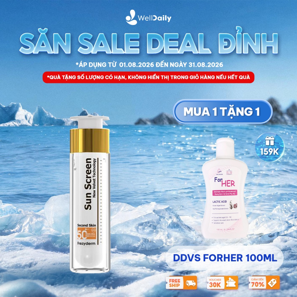 Gel chống nắng cho da nhạy cảm KHÔNG MÀU Frezyderm Sun Screen Velvet Face SPF 50+ | Shopee Việt Nam