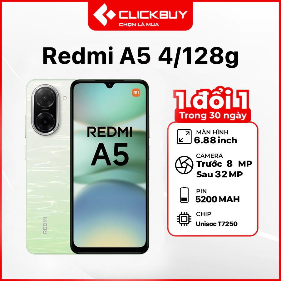 Điện Thoại Xiaomi Redmi A5 (4G) 4GB 128GB Chính hãng | Shopee Việt Nam