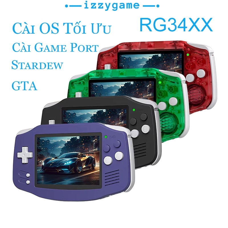 Anbernic rg34xx, mẫu máy GBA đến từ nhà Anbernic, cấu hình mạnh, hỗ trợ hàng chục giả lập với hàng vạn trò chơi IZZYGAME | Shopee Việt Nam