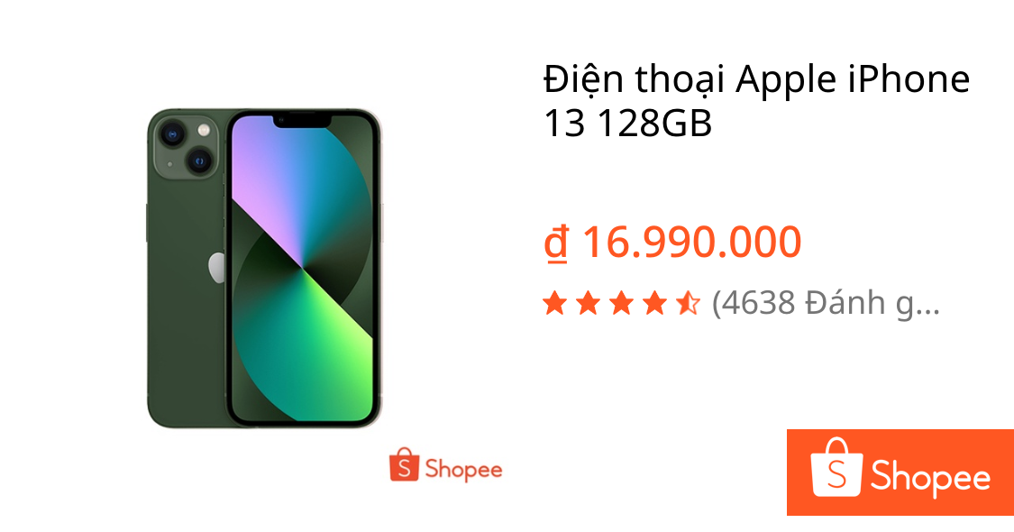 Điện thoại Apple iPhone 13 128GB | Shopee Việt Nam