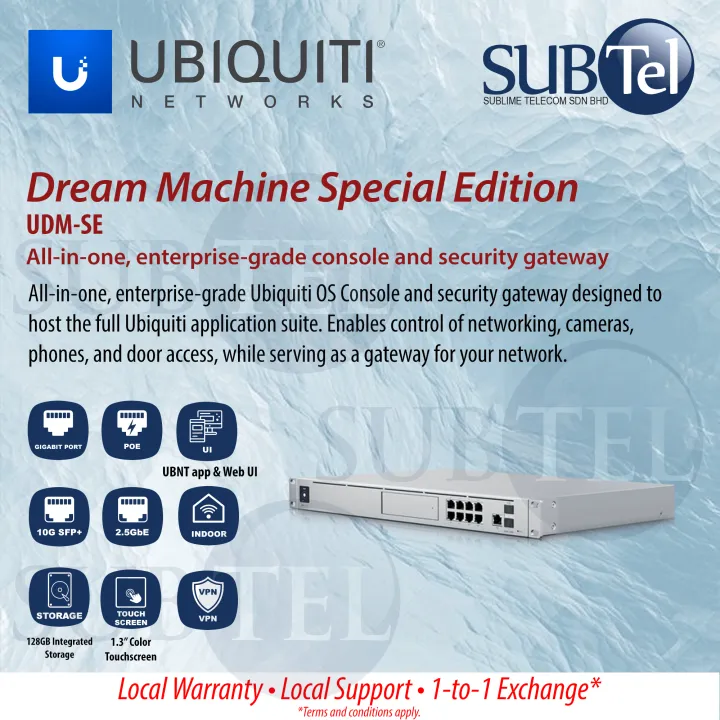 Ubiquiti Dream Machine Special Edition UDM-SE Security Gateway with Switch and Network Appliance with 10G SFP+ | Lazada Malaysia