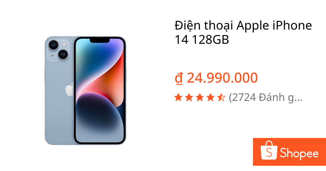 Điện thoại Apple iPhone 14 128GB | Shopee Việt Nam