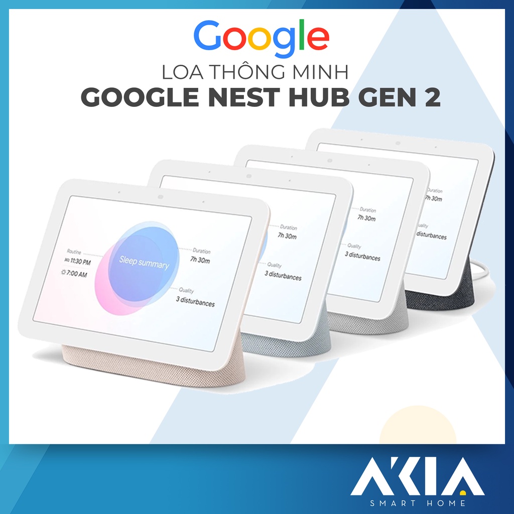 Google Nest Hub Gen 2 - Màn hình thông minh điều khiển cảm ứng 7 inch tích hợp Loa Google và trợ lý ảo Google Assistant | Shopee Việt Nam