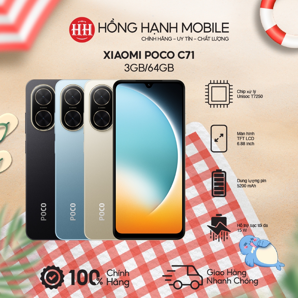 Điện Thoại Xiaomi POCO C71 3GB/64GB - Hàng Chính Hãng | Shopee Việt Nam