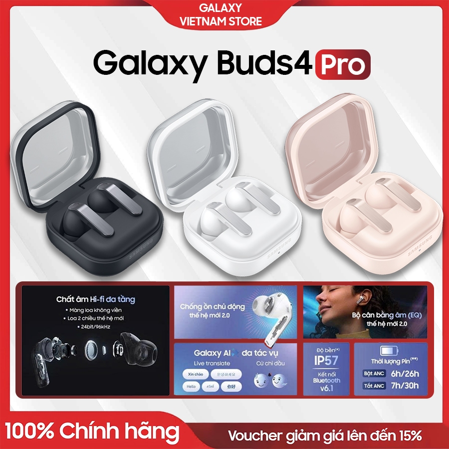 Buds4 Pro - Tai nghe Samsung Galaxy Buds 4 Pro hàng chính hãng | Shopee Việt Nam