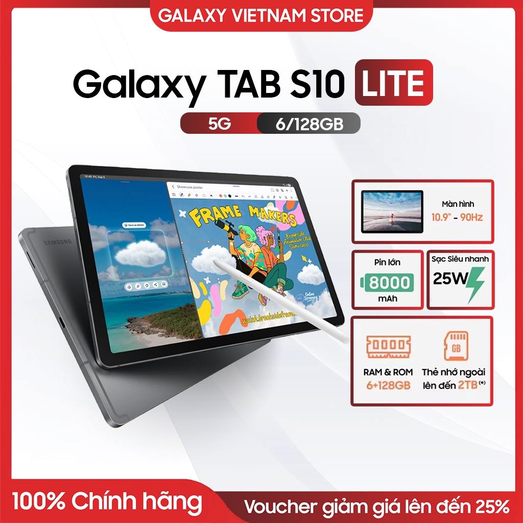 * Máy tính bảng Samsung Galaxy Tab S10 Lite 5G 6/128GB - Bảo hành chính hãng | Shopee Việt Nam