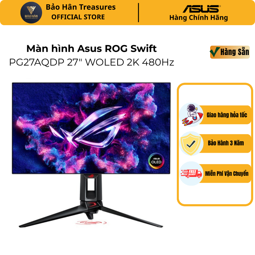 Màn hình Gaming Asus ROG Swift PG27AQDP 27" WOLED 2K 480Hz Gsync - Hàng Chính Hãng | Shopee Việt Nam