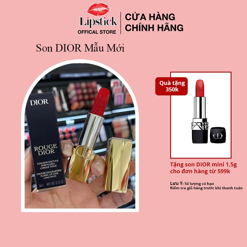 Son Dior Rouge Dior Couture Color Lipstick Velvet, Satin Finish 3,5g Mẫu mới 2024 Lipstick Store | Shopee Việt Nam