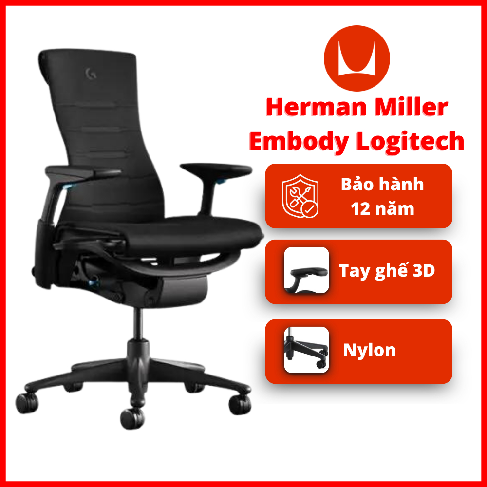 Herman Miller Embody x Logitech Ergonomic Chair High Quality Imported Material | Shopee Malaysia