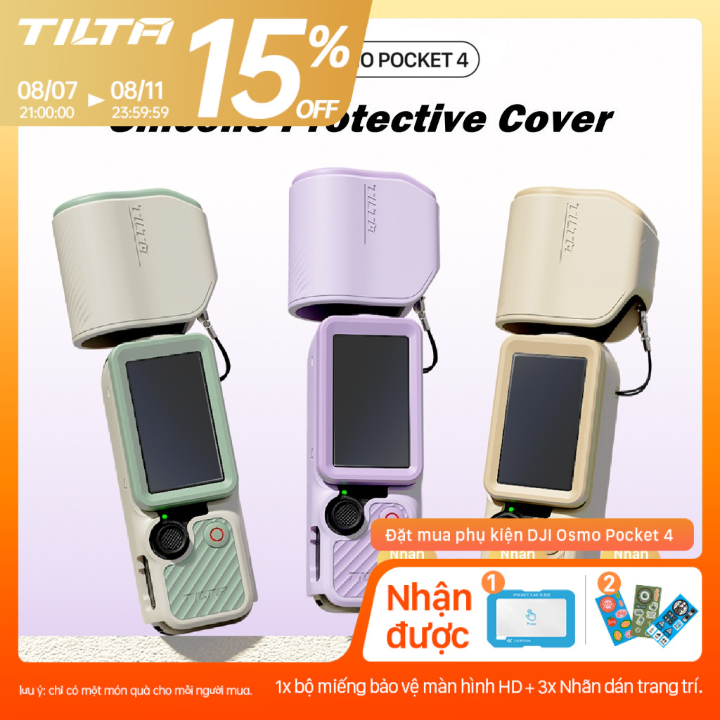 TILTA DJI Osmo Pocket 4 Vỏ Silicon Chống Trơn Trượt Chống Sốc Chống Thấm Nước Lồng Nhiều Màu Bỏ Túi 4 Vỏ Bảo Vệ | Shopee Việt Nam
