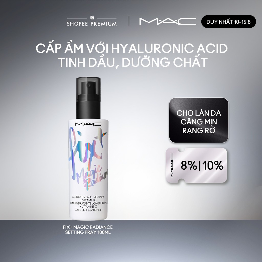【MỚI】 MAC Fix+ Magic Radiance Setting Spray 100ml / Xịt khóa nền cấp ẩm, Cấp ẩm | Shopee Việt Nam