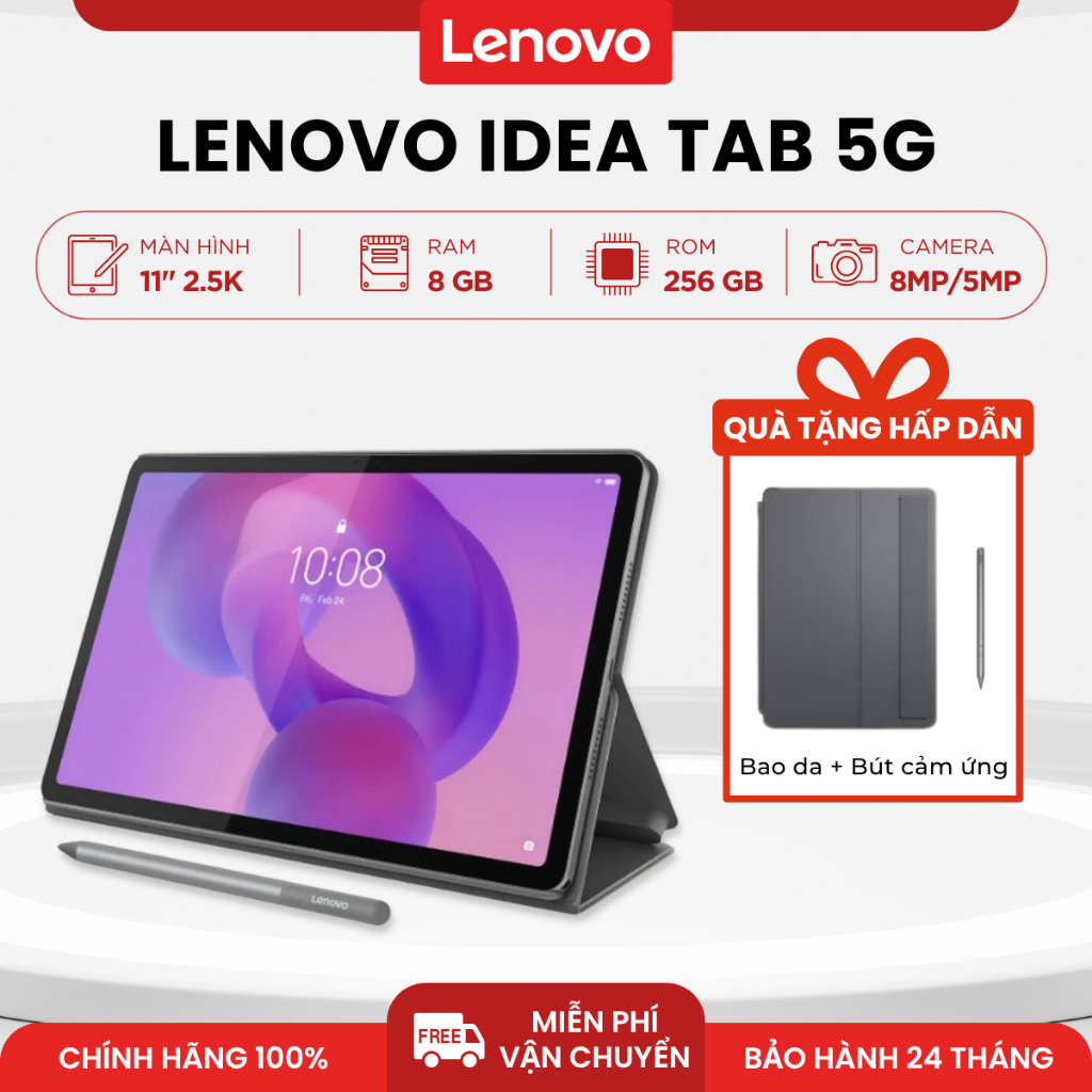 Máy Tính Bảng Lenovo Idea Tab 5G | 8GB | 256GB | 11" 2.5K | 7040mAh | Tặng Kèm Bút Và Bao Da | Shopee Việt Nam
