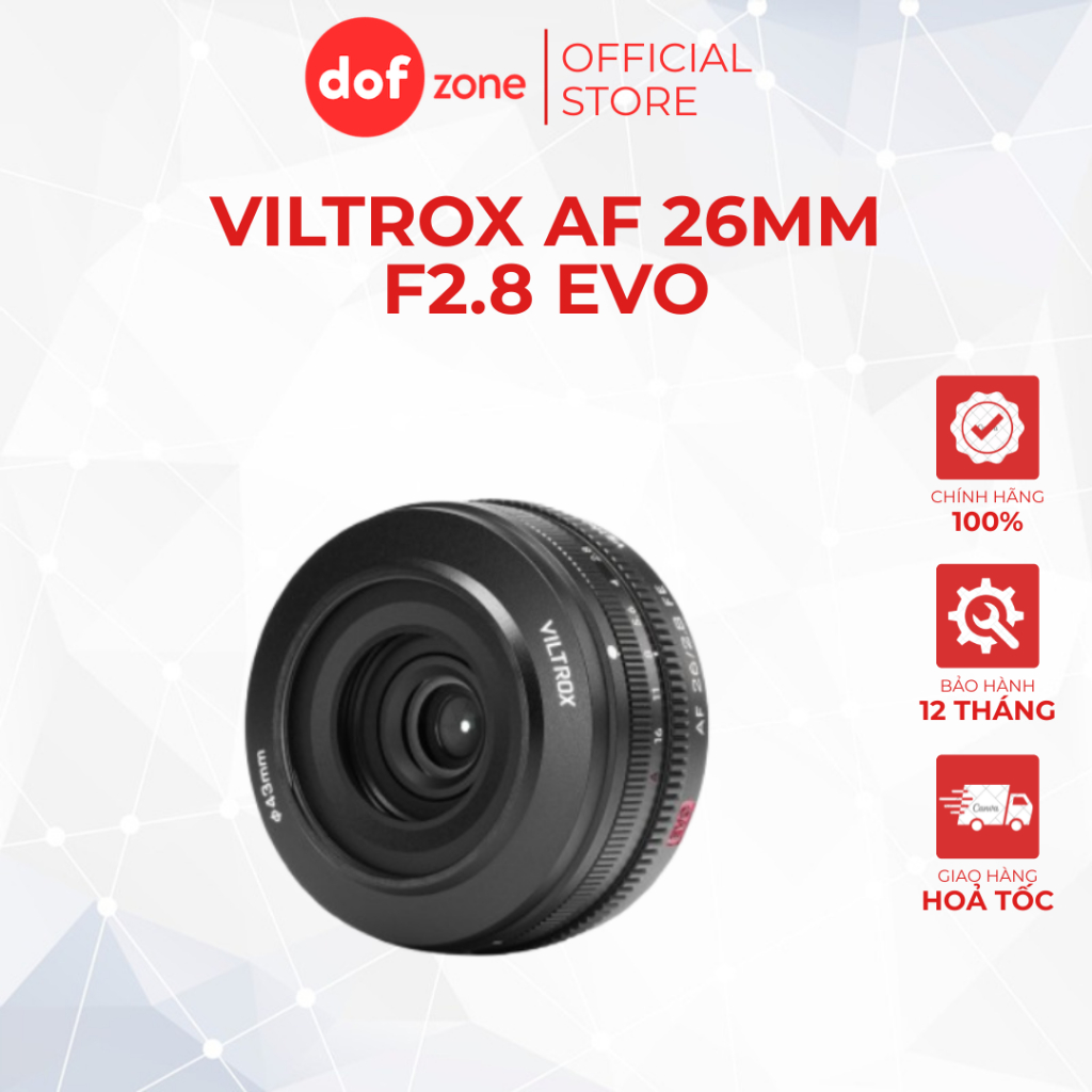 Ống Kính APS-C Viltrox AF 26mm F2.8 EVO (Sony E/Nikon Z) - Hàng mới chính hãng | Shopee Việt Nam